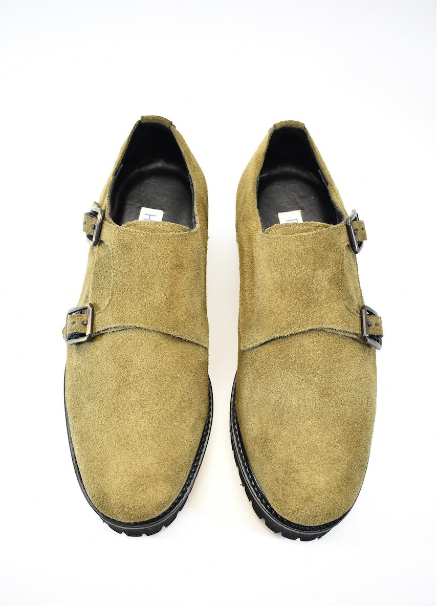 DOUBLE MONK – Green Suede LIMITED